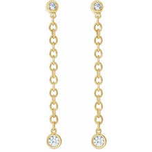 Load image into Gallery viewer, Diamond Drop Chain Earrings
