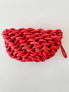 Lina Clutch in Red Coral