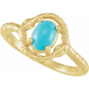 Serpent Turquoise Ring