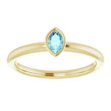 Load image into Gallery viewer, Aquamarine Stacking Ring
