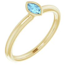 Load image into Gallery viewer, Aquamarine Stacking Ring
